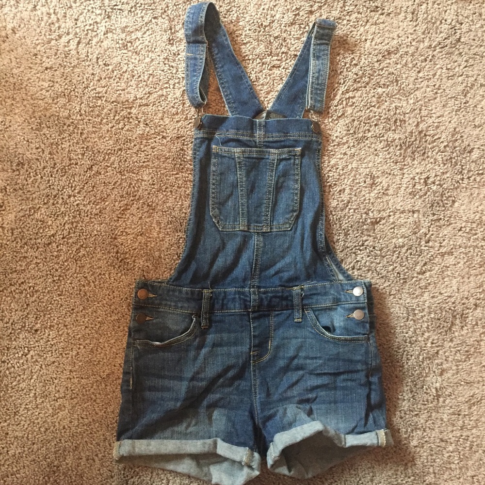Denim Overall Shorts